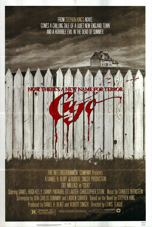 cujo 1983 one sheet poster folded